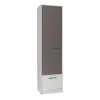 Garnero Arredamenti Armadio Cameretta-Colonna 50x195h cm 1 anta 1 cassetto cameretta bianco pino grigio blu Maya Gihome®
