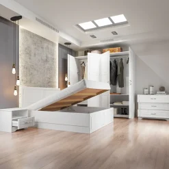 Garnero Arredamenti Comò|Comò-Comò classico 99x78h cm 3 cassetti bianco opaco Friuli