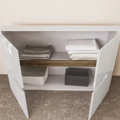 Garnero Arredamenti Comò Cameretta|Comò-Comò 120x79h cm 2 ante bianco lucido Biancastagno