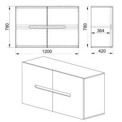 Garnero Arredamenti Comò Cameretta|Comò-Comò 120x79h cm 2 ante bianco lucido Biancastagno