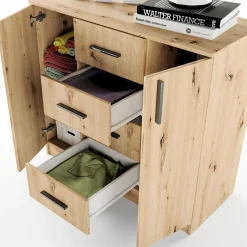 Garnero Arredamenti Comò|Comò-Comò 100x91h cm 2 ante con cassetti moderno Marian Rovere Rustico