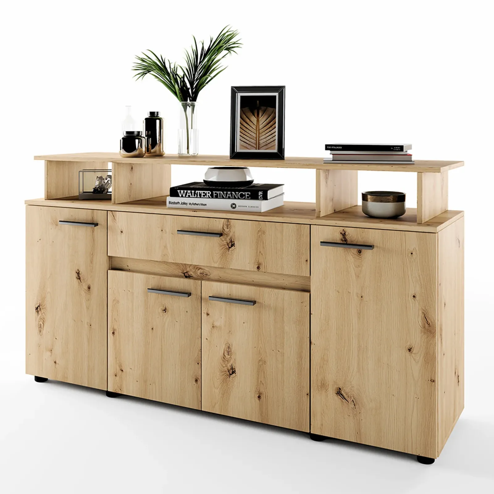 Garnero Arredamenti Comò|Comò-Comò 154x85h cm 4 ante moderno in Pippo Rovere Rustico