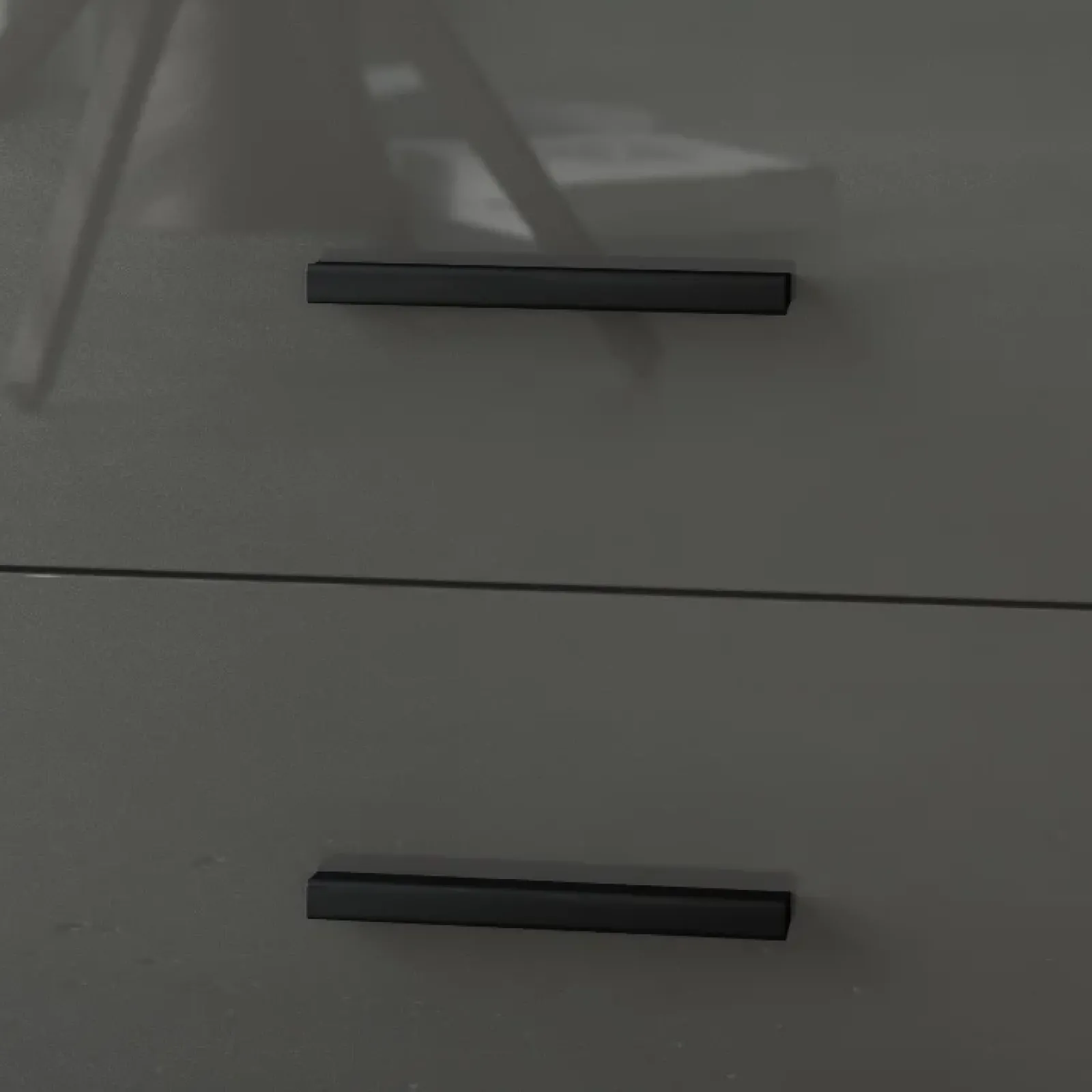 Garnero Arredamenti Comò Cameretta|Comò-Comò 120x90h cm 3 cassetti moderno rovere antracite lucido Senna