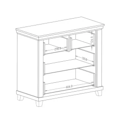 Garnero Arredamenti Comò Cameretta|Comò-Comò 90x81h cm 4 cassetti moderno verde quercia Texel
