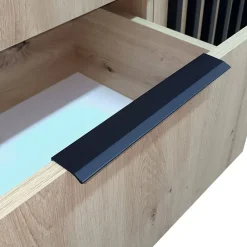 Garnero Arredamenti Comò Cameretta|Comò-Comò 155x86h cm con cassetti moderno quercia nero Miller Rovere Rustico