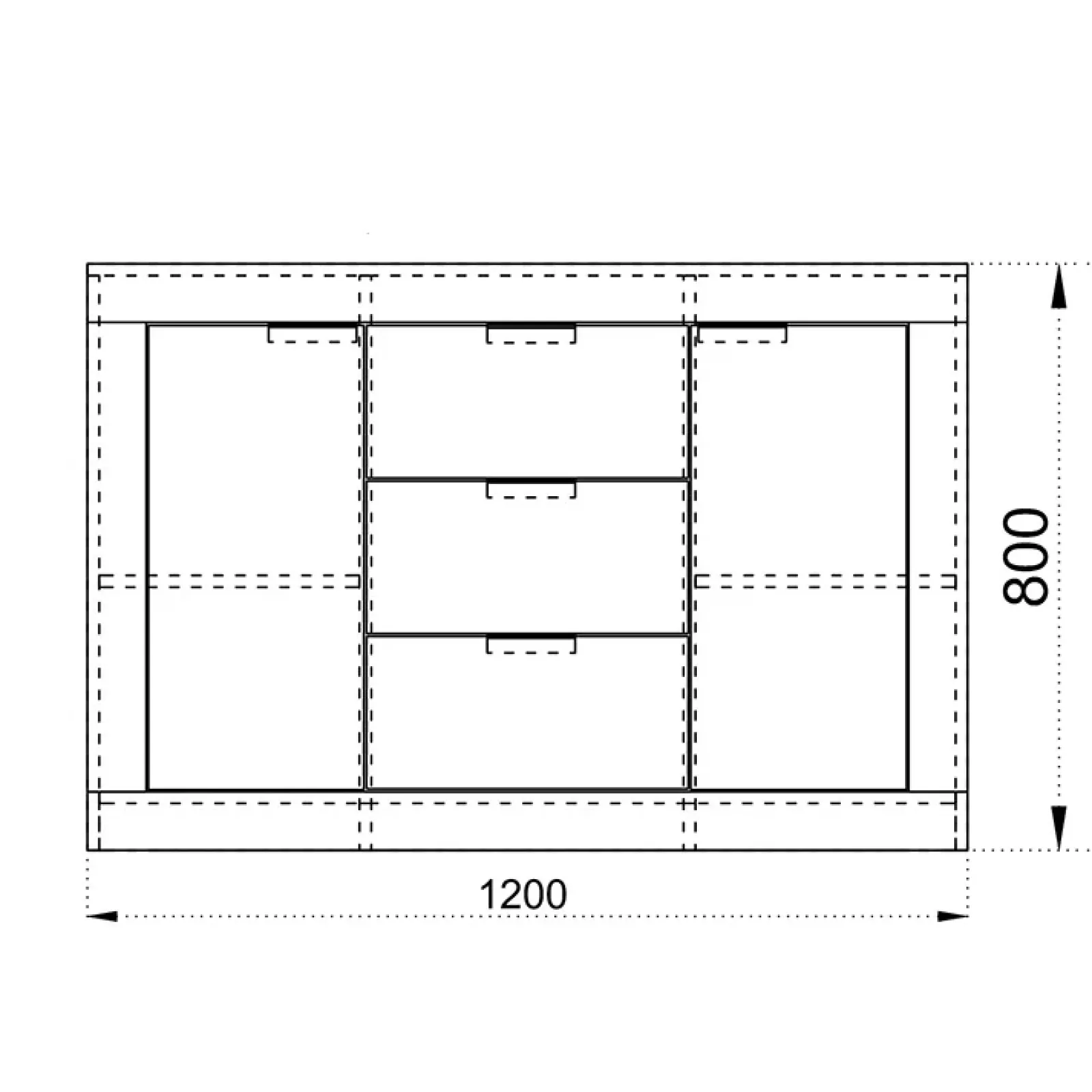 Garnero Arredamenti Comò Cameretta|Comò-Comò 120x80h cm moderno bianco lucido Alina