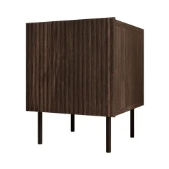 Garnero Arredamenti Comodini|Comò-Comodino 45x53h cm 1 anta noce cannettato Gabiot