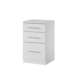 Garnero Arredamenti Comodini Cameretta|Comò-Comodino 37x63h cm 3 cassetti design Dogliani Bianco Frassinato