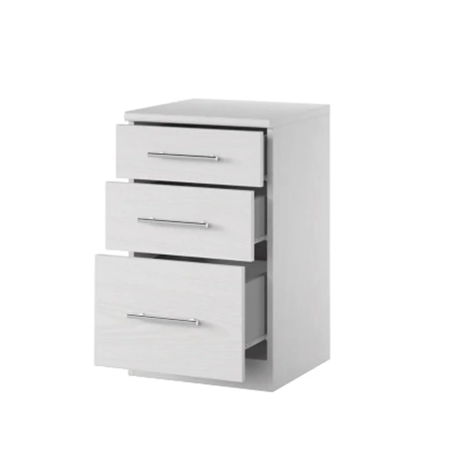 Garnero Arredamenti Comodini Cameretta|Comò-Comodino 37x63h cm 3 cassetti design Dogliani Bianco Frassinato