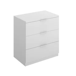Garnero Arredamenti Comodini|Comò-Comodino 50x58h cm 3 cassetti moderno bianco opaco Manuel