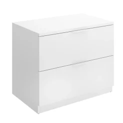 Garnero Arredamenti Comodini|Comò-Comodino 46x50h cm 2 cassetti bianco opaco Manuel