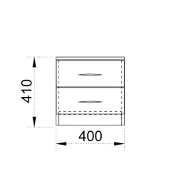 Garnero Arredamenti Comodini Cameretta|Comò-Comodino 40x41h cm 2 cassetti design sonoma Marte Rovere