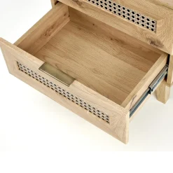 Garnero Arredamenti Comodini|Comò-Comodino 50x52h cm 2 cassetti moderno rovere Sombra