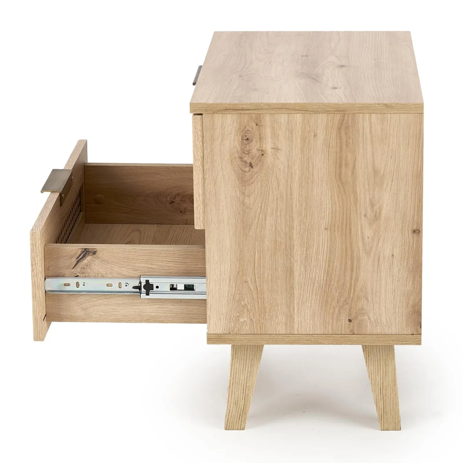 Garnero Arredamenti Comodini|Comò-Comodino 50x52h cm 2 cassetti moderno rovere Sombra