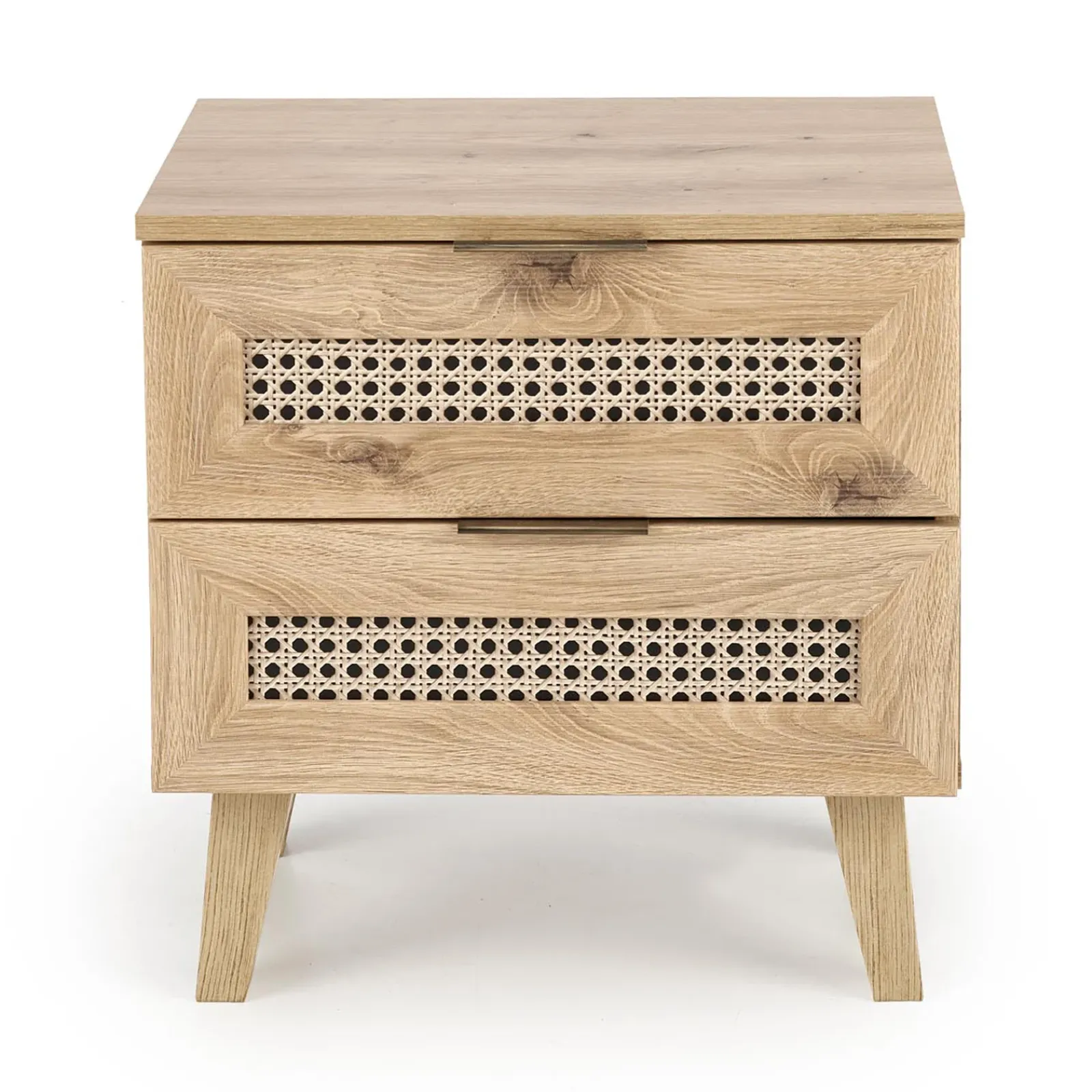 Garnero Arredamenti Comodini|Comò-Comodino 50x52h cm 2 cassetti moderno rovere Sombra