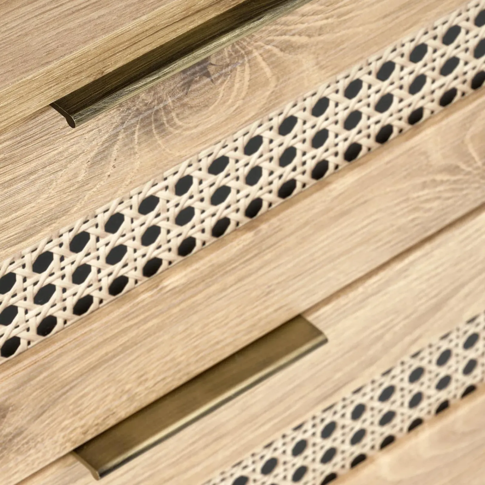 Garnero Arredamenti Comodini|Comò-Comodino 50x52h cm 2 cassetti moderno rovere Sombra