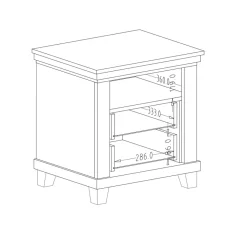 Garnero Arredamenti Comodini Cameretta|Comò-Comodino 52x54h cm 2 cassetti moderno quercia Texel Verde