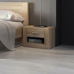 Garnero Arredamenti Comodini|Comò-Comodino 50x40h cm 1 cassetto Ombra Rovere