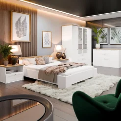 Garnero Arredamenti Comodini|Comò-Comodino 62x48h cm 1 cassetto bianco rovere Relaxio