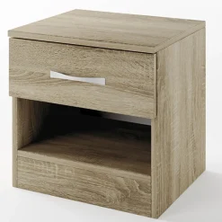 Garnero Arredamenti Comodini Cameretta|Comò-Comodino 40x41h cm 1 cassetto sonoma Selvaggia Gihome® Rovere