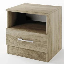 Garnero Arredamenti Comodini Cameretta|Comò-Comodino 40x41h cm 1 cassetto sonoma Selvaggia Gihome® Rovere