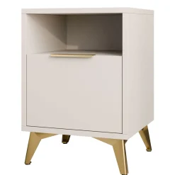 Garnero Arredamenti Comodini|Comò-Comodino 44x60h cm 1 cassetto 1 vano beige Miriam