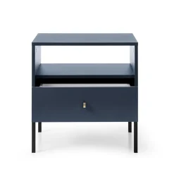 Garnero Arredamenti Comodini Cameretta|Comò-Comodino 54x56h cm 1 cassetto moderno notte Glory Blu