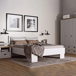 Garnero Arredamenti Comodini Cameretta|Comò-Comodino 51x45h cm 1 cassetto 1 vano bianco frassinato rovere Provenza