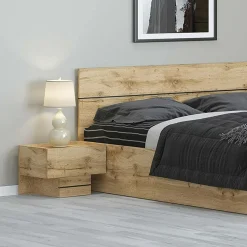 Garnero Arredamenti Comodini|Comò-Comodino 45x32h cm 1 cassetto moderno design quercia Tamika