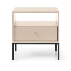 Garnero Arredamenti Comodini Cameretta|Comò-Comodino 54x56h cm 1 cassetto moderno Glory Beige
