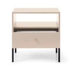 Garnero Arredamenti Comodini Cameretta|Comò-Comodino 54x56h cm 1 cassetto moderno Glory Beige