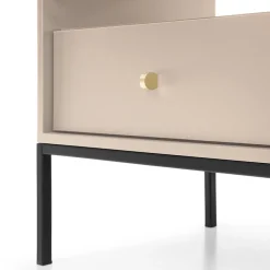 Garnero Arredamenti Comodini Cameretta|Comò-Comodino 54x56h cm 1 cassetto moderno Glory Beige