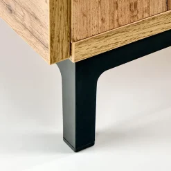 Garnero Arredamenti Comodini Cameretta|Comò-Comodino 40x52h cm 1 cassetto moderno rovere nero Ankara