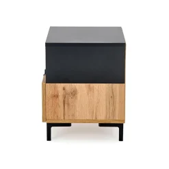 Garnero Arredamenti Comodini Cameretta|Comò-Comodino 40x52h cm 1 cassetto moderno rovere nero Ankara