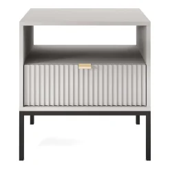 Garnero Arredamenti Comodini|Comò-Comodino 54x56h cm 1 cassetto moderno Alisa Grigio