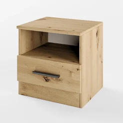 Garnero Arredamenti Comodini Cameretta|Comò-Comodino 40x41h cm  con cassetto moderno Selvaggia Rovere Rustico