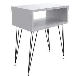 Garnero Arredamenti Comodini Cameretta|Comò-Comodino 45x59h cm design industrial bianco Jamar Bianco Opaco