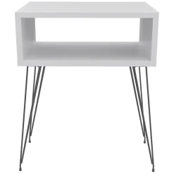Garnero Arredamenti Comodini Cameretta|Comò-Comodino 45x59h cm design industrial bianco Jamar Bianco Opaco
