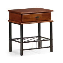 Garnero Arredamenti Comodini|Comò-Comodino 48x55h cm moderno ciligio nero Mirtilla