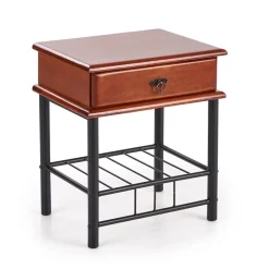 Garnero Arredamenti Comodini|Comò-Comodino 48x55h cm moderno ciligio nero Mirtilla