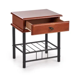 Garnero Arredamenti Comodini|Comò-Comodino 48x55h cm moderno ciligio nero Mirtilla