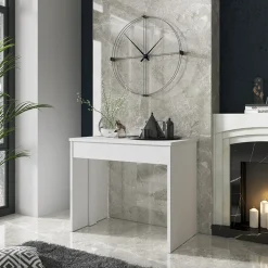 Garnero Arredamenti Consolle Allungabili|Consolle Allungabile-Consolle 50/302cm allungabile bianco opaco Diadema Gihome®