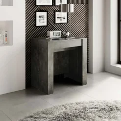 Garnero Arredamenti Consolle Allungabili|Consolle Allungabile-Consolle 54/252cm tavolo allungabile moderno ossido nobilitato Senigallia