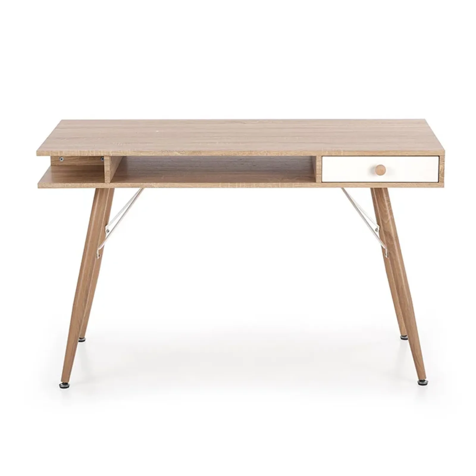 Garnero Arredamenti Consolle Fissa|Consolle Fissa-Consolle ingresso scrivania 1 cassetto 120x75cm rovere sonoma bianco Lavanda