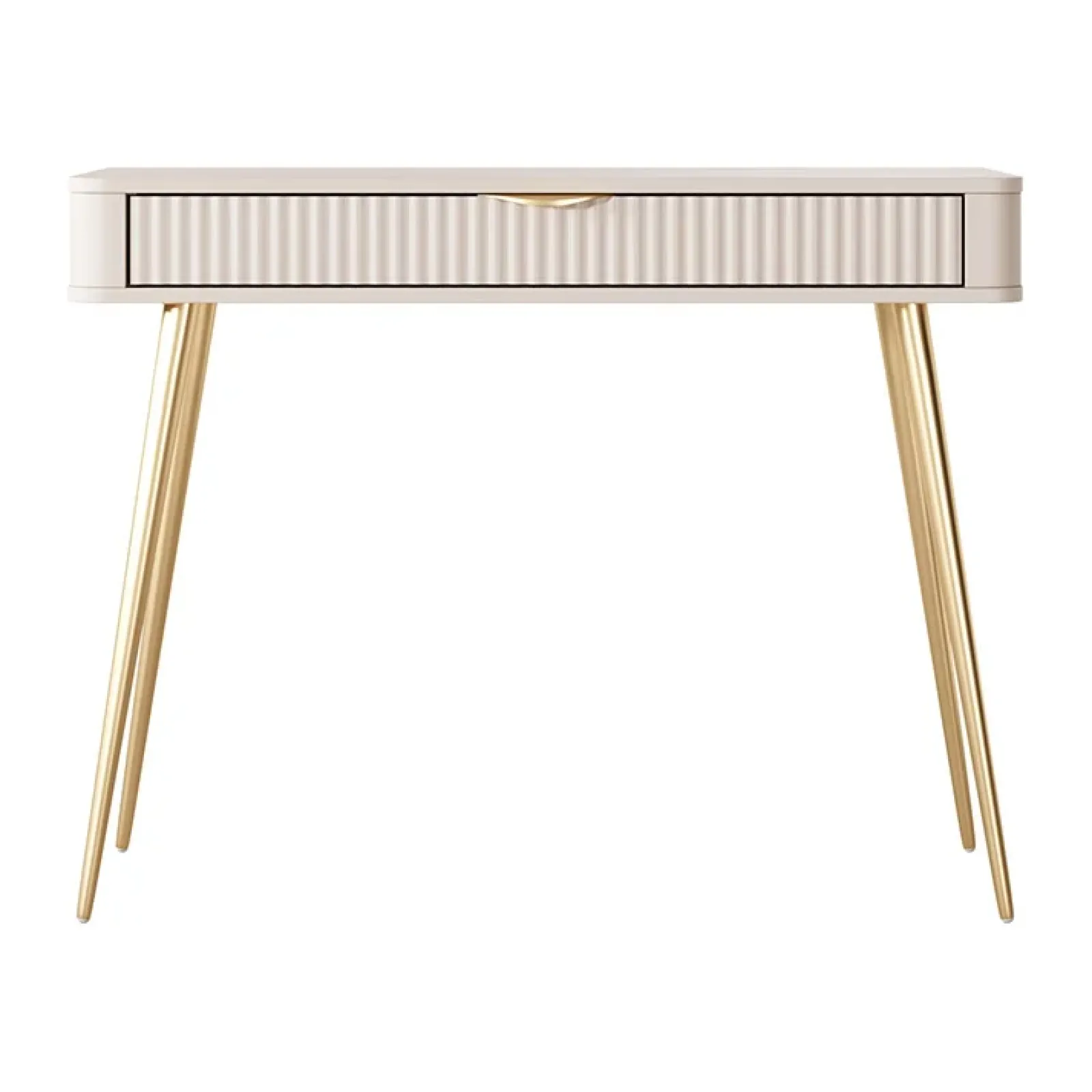 Garnero Arredamenti Consolle Fissa|Consolle Fissa-Consolle ingresso 100x78cm 1 cassetto cannettato Ramis Beige