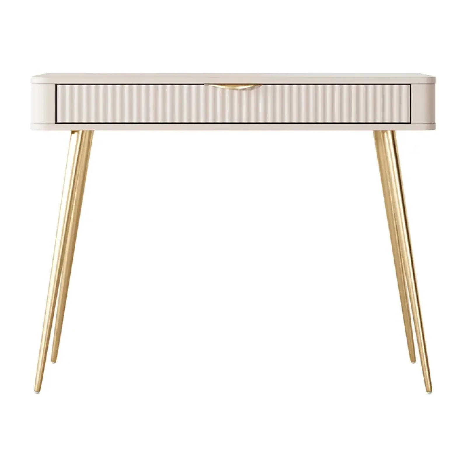 Garnero Arredamenti Consolle Fissa|Consolle Fissa-Consolle ingresso 100x78cm 1 cassetto cannettato Ramis Beige