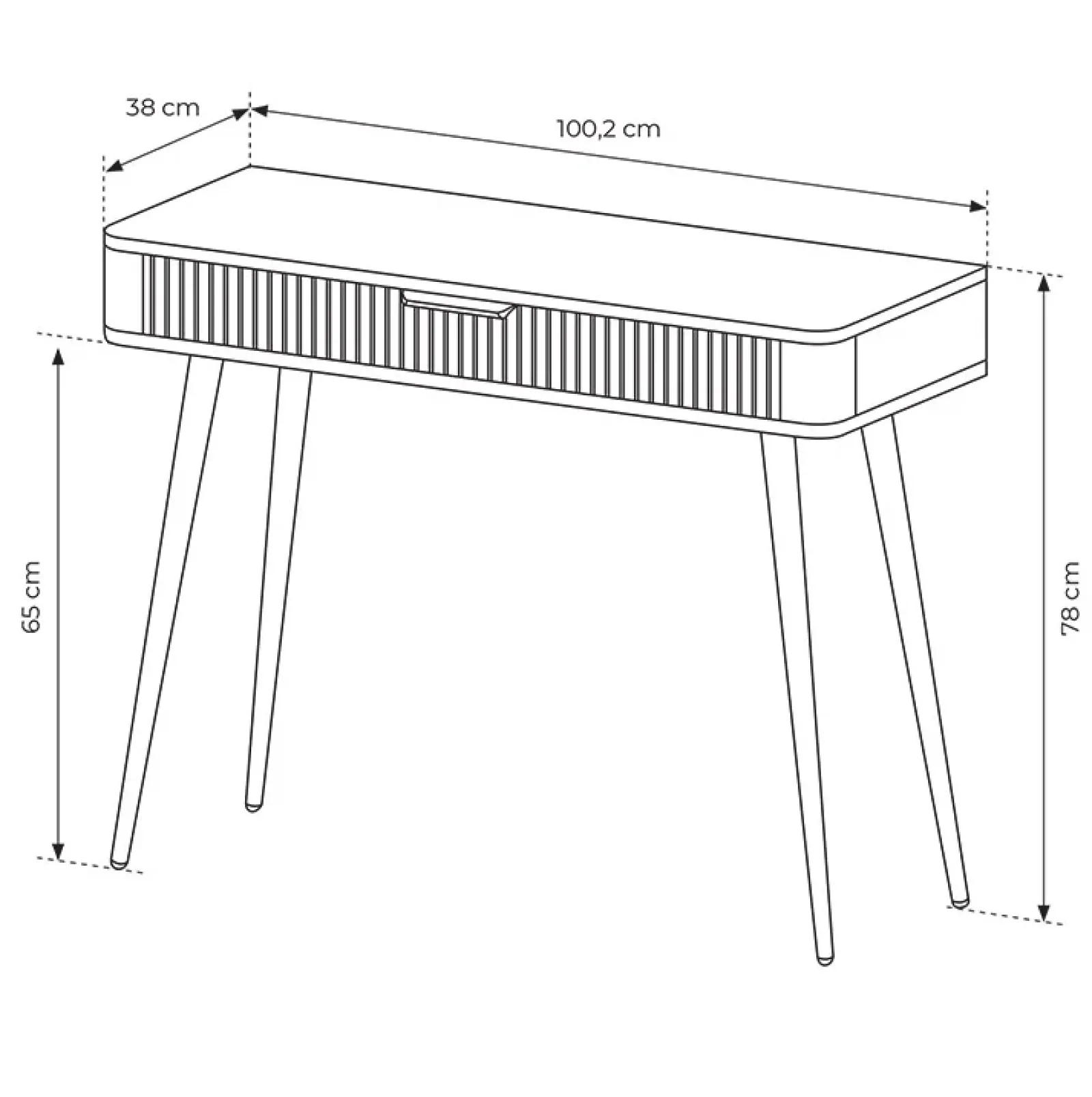 Garnero Arredamenti Consolle Fissa|Consolle Fissa-Consolle ingresso 100x78cm 1 cassetto cannettato Ramis Beige