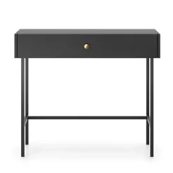 Garnero Arredamenti Consolle Fissa|Consolle Fissa-Consolle 93x79cm per ingresso nero oro Margot