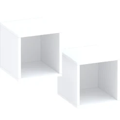 Garnero Arredamenti Mensole E Pensili-Coppia 2 mensole cubotti 28x29h cm da parete Sunset Bianco Lucido