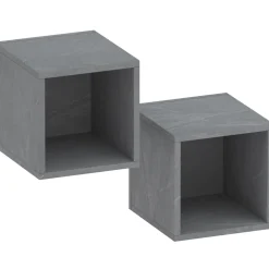 Garnero Arredamenti Mensole E Pensili-Coppia 2 mensole cubotti 28x29h cm da parete Sunset Antracite
